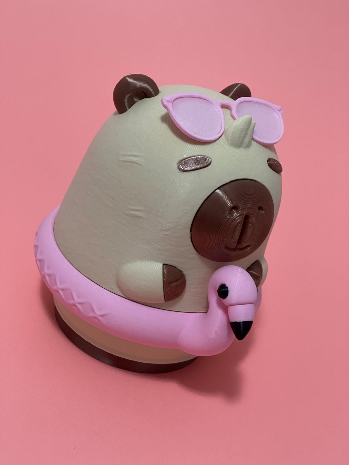 Capybara Piggy Bank and Storage Container 3D Printed Cute Coin Bank Summer Beach Vibes Kawaii Capybara Desk Decor Gift for Animal Lovers