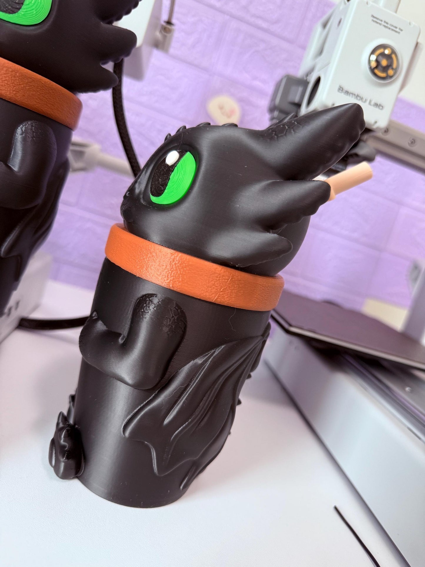 Chimuelo Tumbler and Popcorn Bucket Set 3D Printed Inspired Drinkware Snack Bowl Kitchen Decor train your Dragon lovers gift GAG kids