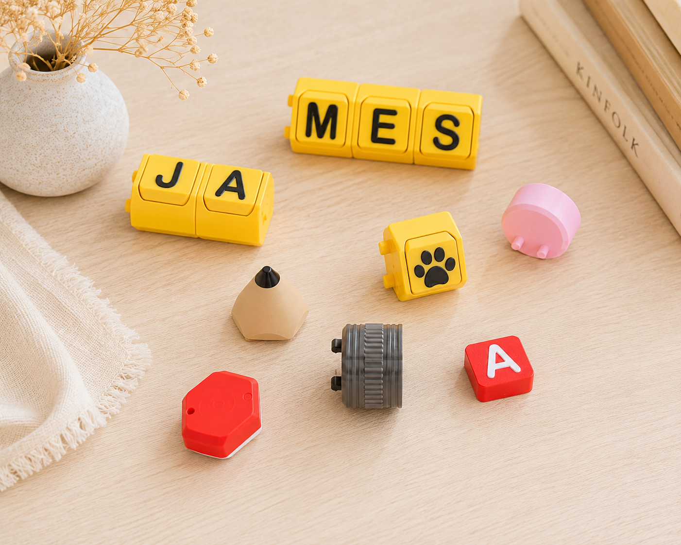 Personalized Pencil Clicker Keychain | Custom Name Fidget Toy