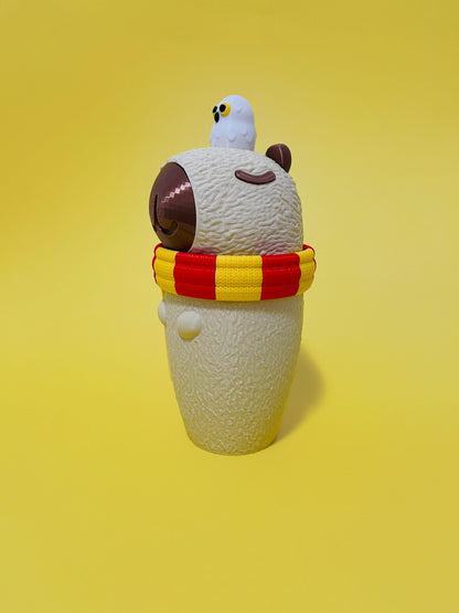 Capybara wizard Tumbler 3D Printed Cute Drinkware Coffee and Water Cup Kawaii Capybara Gift gamers fantasy Cup Gift book lovers Capybara cup
