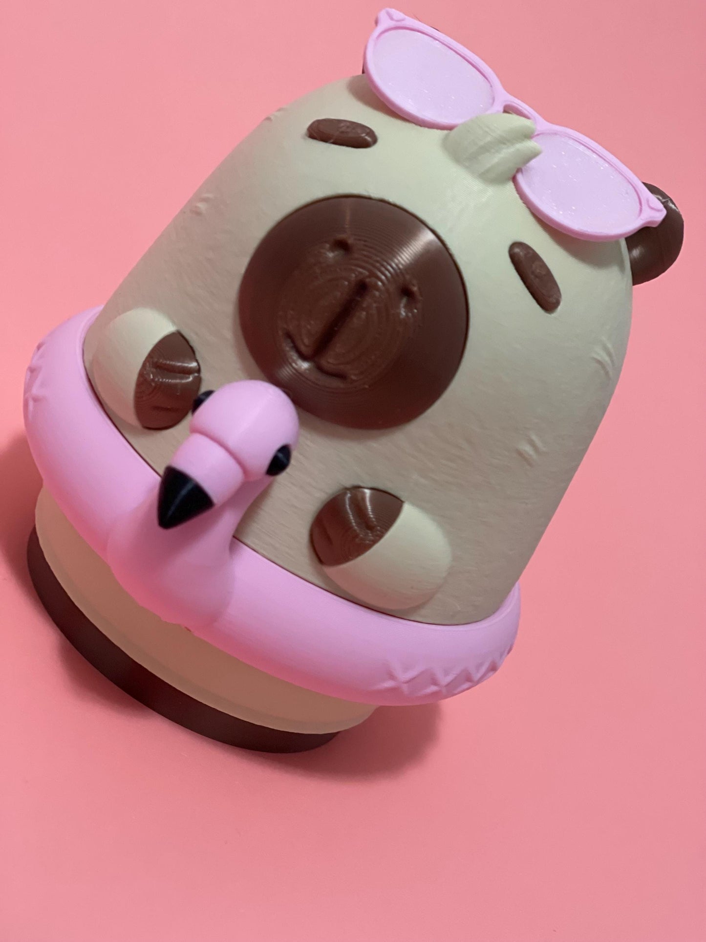 Capybara Piggy Bank and Storage Container 3D Printed Cute Coin Bank Summer Beach Vibes Kawaii Capybara Desk Decor Gift for Animal Lovers