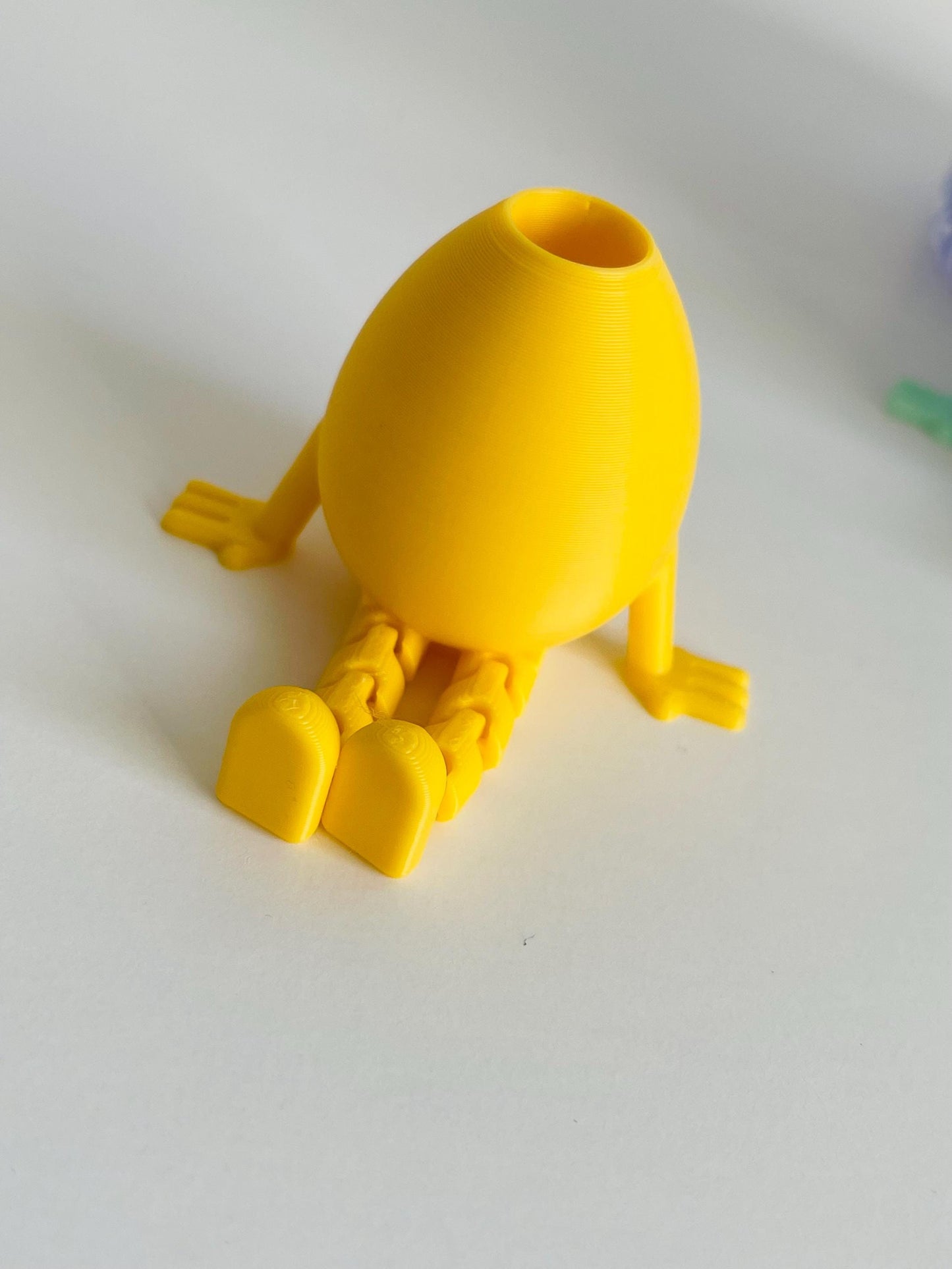 Egg Buddy Straw Topper 3D Printed Fidget Toy Mini Bunny Drink Charm Fun Easter Basket Stuffer Kawaii Cup Accessory sensory gift