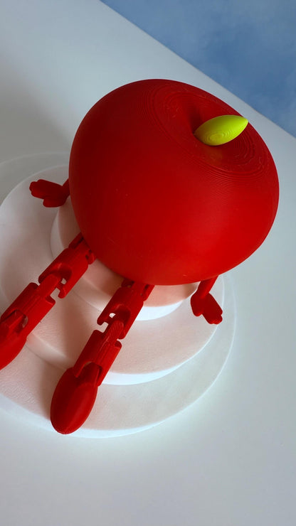 Apple Buddy Figurines 3d printed Cute Desk Decor Set Appreciation and Teachers cute Shelf Display Unique Gift for professors fidget toy
