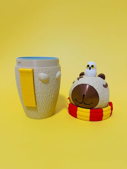 Capybara wizard Tumbler 3D Printed Cute Drinkware Coffee and Water Cup Kawaii Capybara Gift gamers fantasy Cup Gift book lovers Capybara cup