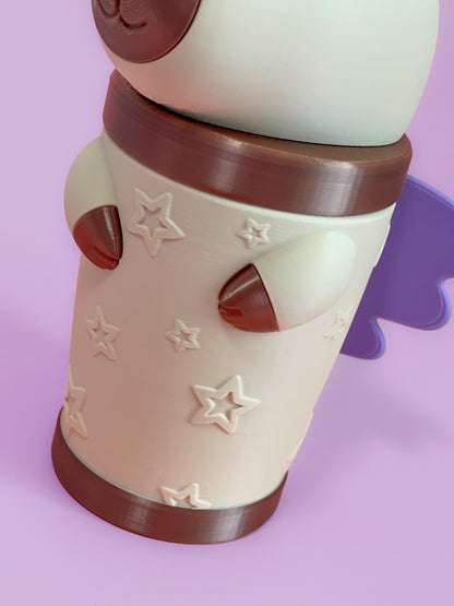 Capybara Unicorn Tumbler 3D Printed Cute Drinkware Cup Kawaii Capybara Gift Fantasy Animal Cup Gift animals lovers Capybara cup girlie kids