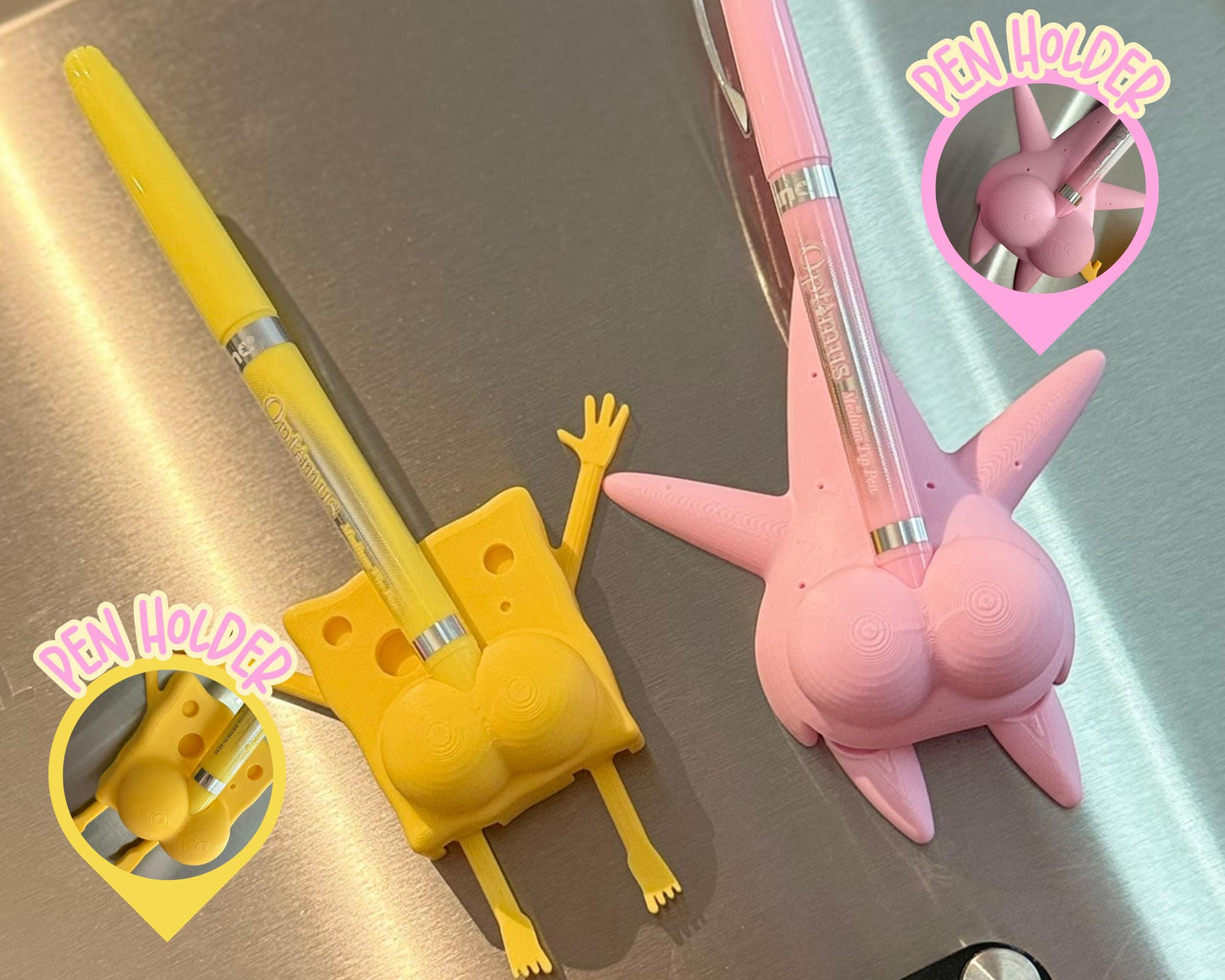 Butt fridge magnets for notes and pens funny 3D Printed sea sponge magnets hilarious Cartoon inspired meme gift adults cool gift figures