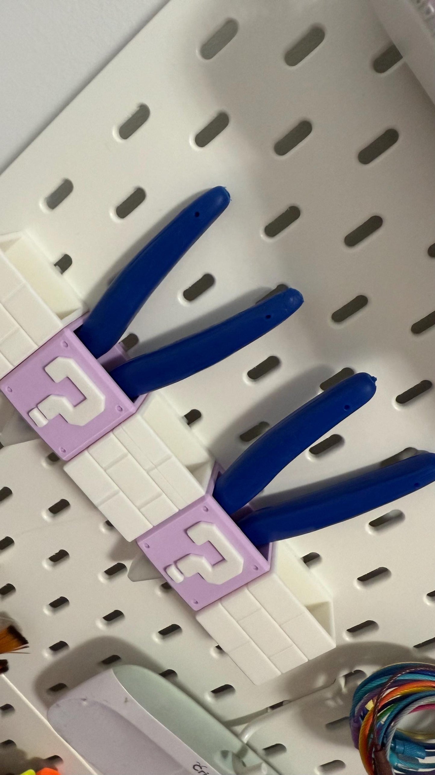 Question Block IKEA Pegboard Tool Holder Cute and Functional 3D Printed Organizer for Craft Rooms Studios and Gamer Setups