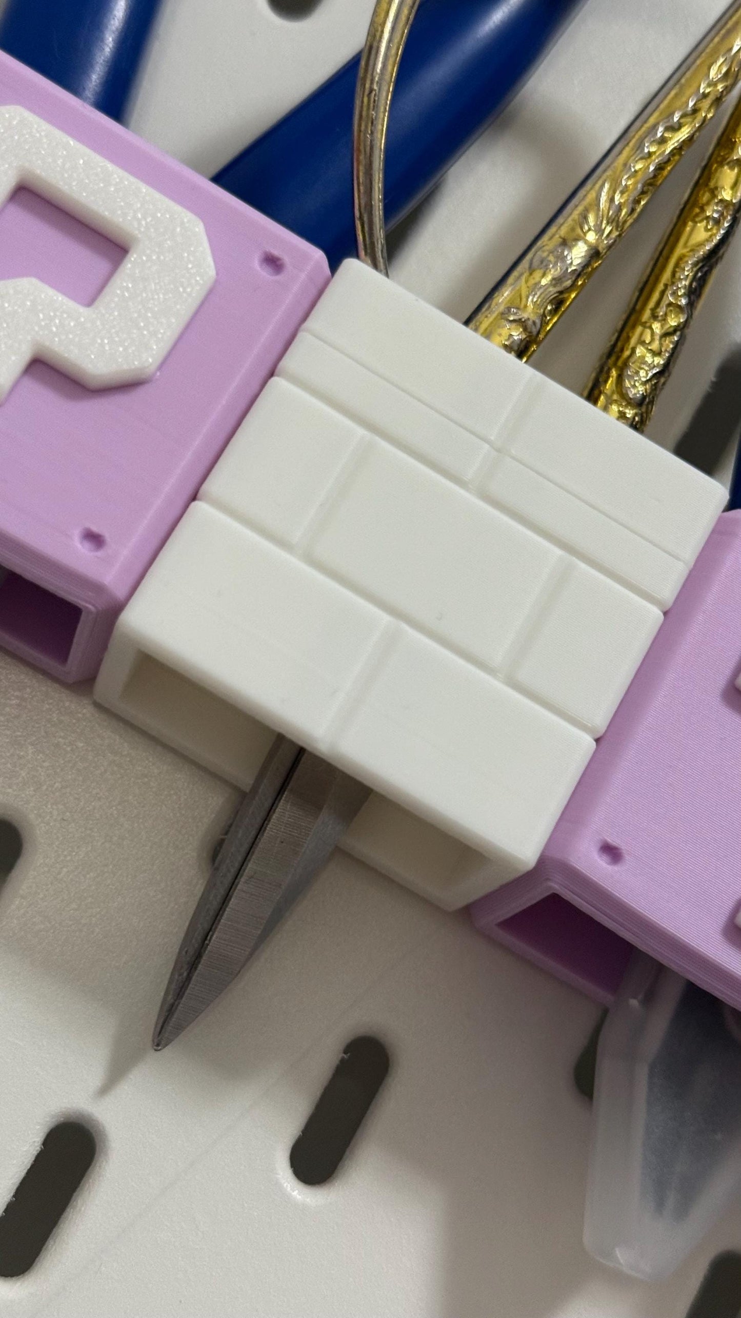 Question Block IKEA Pegboard Tool Holder Cute and Functional 3D Printed Organizer for Craft Rooms Studios and Gamer Setups