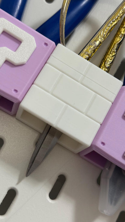 Question Block IKEA Pegboard Tool Holder Cute and Functional 3D Printed Organizer for Craft Rooms Studios and Gamer Setups