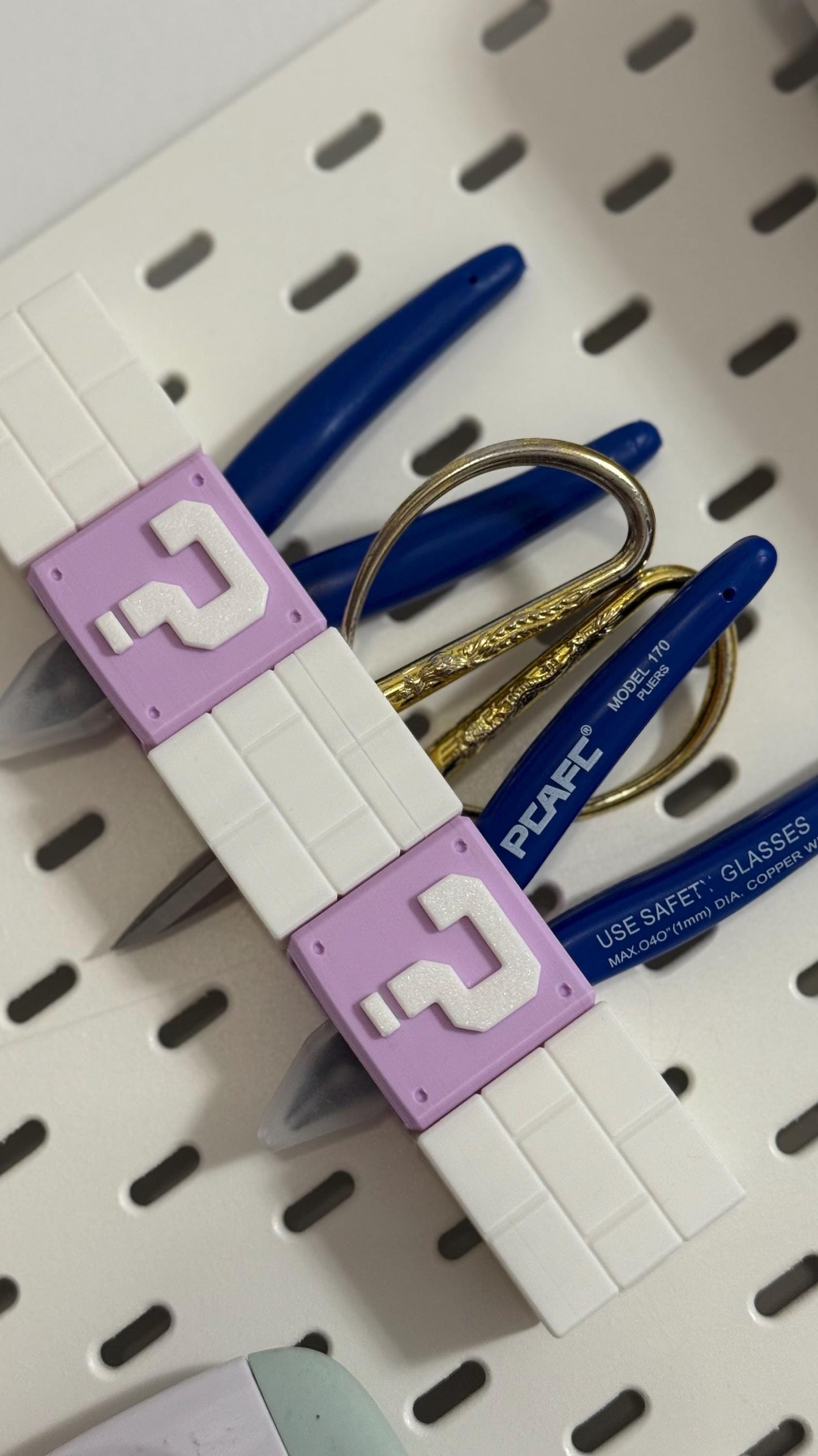 Question Block IKEA Pegboard Tool Holder Cute and Functional 3D Printed Organizer for Craft Rooms Studios and Gamer Setu
