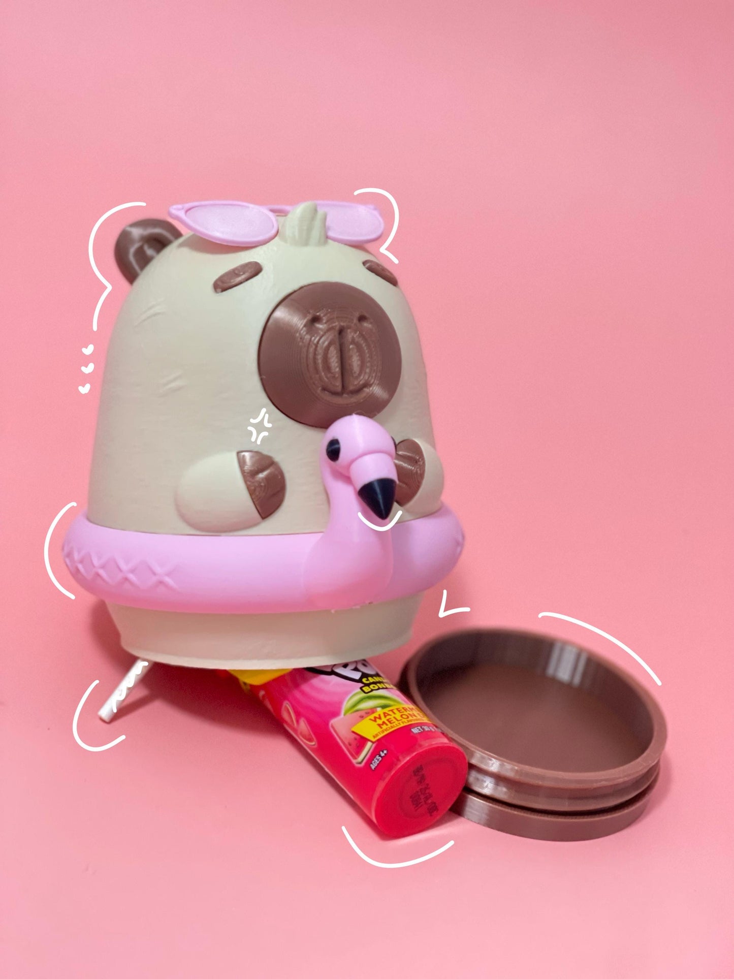 Capybara Piggy Bank and Storage Container 3D Printed Cute Coin Bank Summer Beach Vibes Kawaii Capybara Desk Decor Gift f