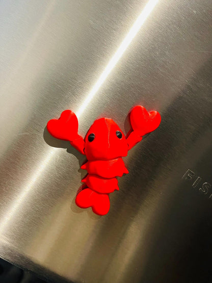 You’re My Lobster Magnet 3D Printed Valentine couples Gift Cute Heart Claw Lobster for Friends Fans Anniversary or Fridge Decor