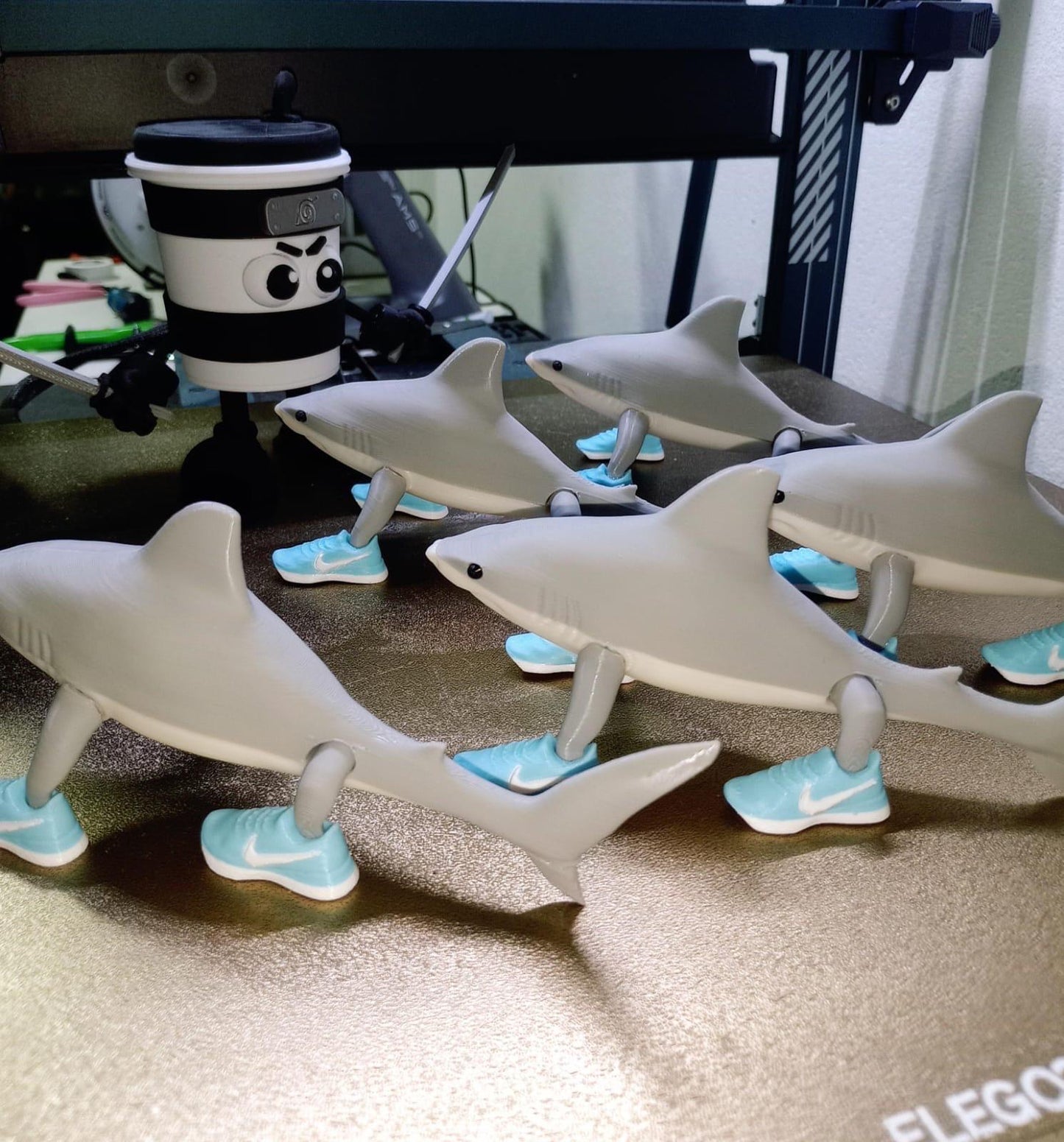 Tralalero Tralala Shark Toy 3D Printed Viral Meme Figure TikTok Trend Collectible Funny Gift for Shark and Sneaker Meme Tiktok Fans Brainrot