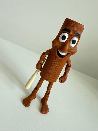 Tung Tung Sahur Meme Toy 3D Printed Bat Character from Viral TikTok Trend Funny Desk Toy or Gag Gift Custom Sahur Prop M
