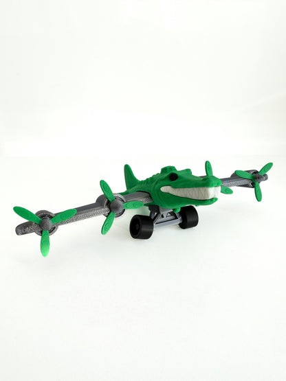 Bombardino Cocodrilo Bomber Plane toy 3D Printed Viral Figure Funny Animal Aircraft with Bomb DropToy Viral Meme Figure TikTok Trend croco