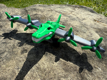 Bombardino Cocodrilo Bomber Plane toy 3D Printed Viral Figure Funny Animal Aircraft with Bomb DropToy Viral Meme Figure TikTok Trend croco