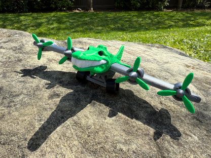Bombardino Cocodrilo Bomber Plane toy 3D Printed Viral Figure Funny Animal Aircraft with Bomb DropToy Viral Meme Figure 