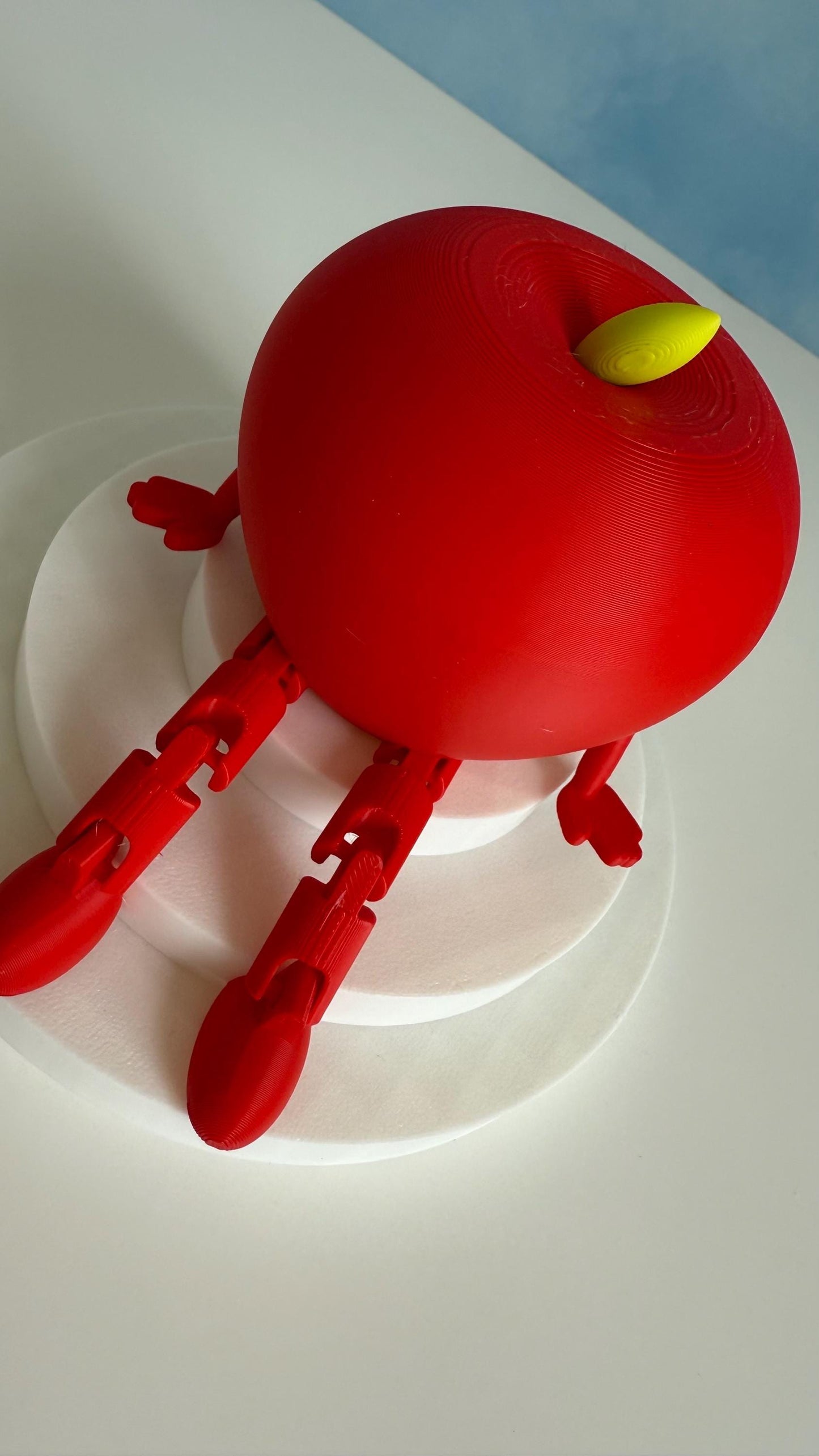 Apple Buddy Figurines 3d printed Cute Desk Decor Set Appreciation and Teachers cute Shelf Display Unique Gift for professors fidget toy