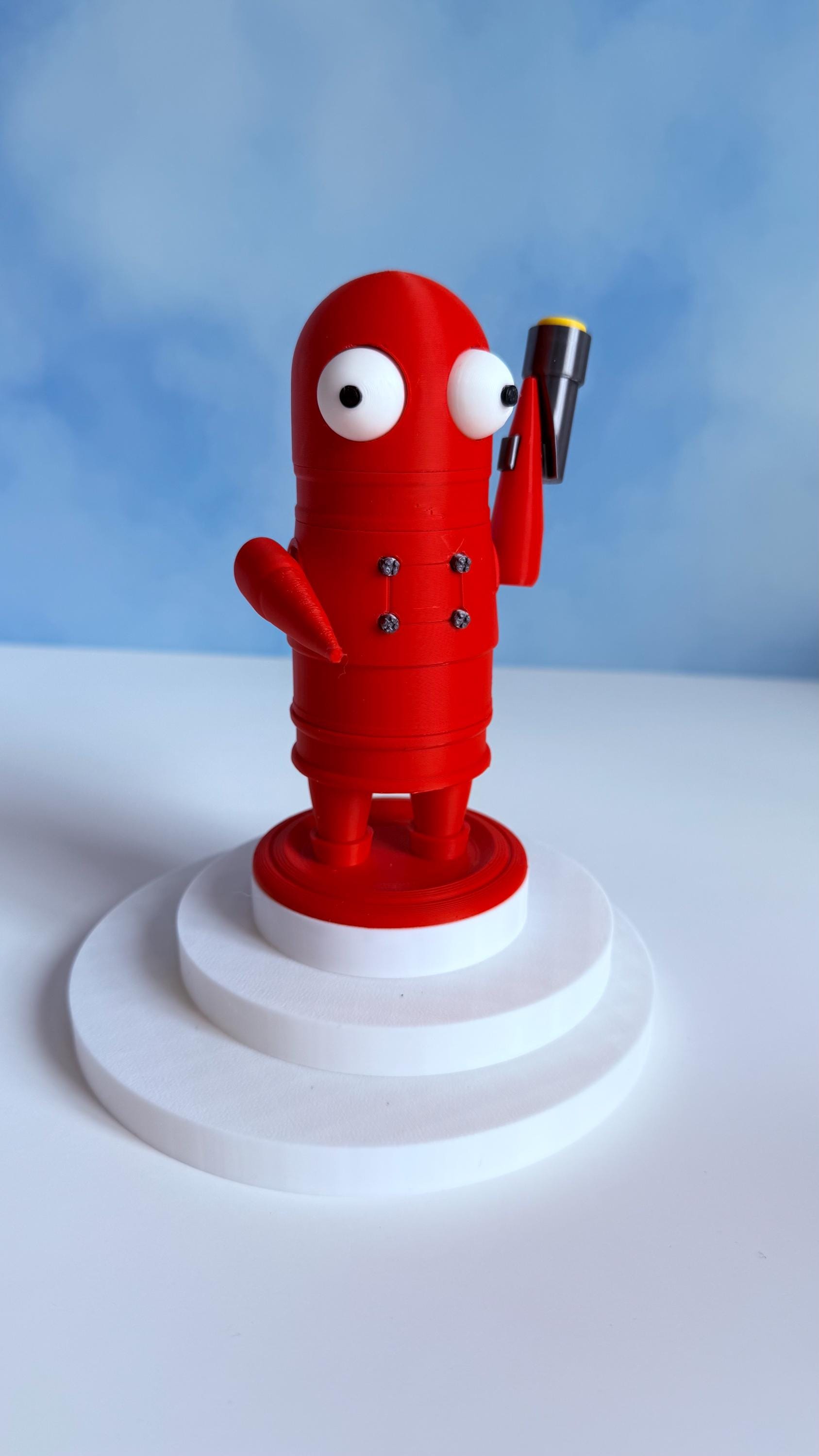 Robot figure 3D Printed Robot Bots in Bright Colors Gamer Gift Cute Geeky Bag Sculpture and Collectibles horror game fid