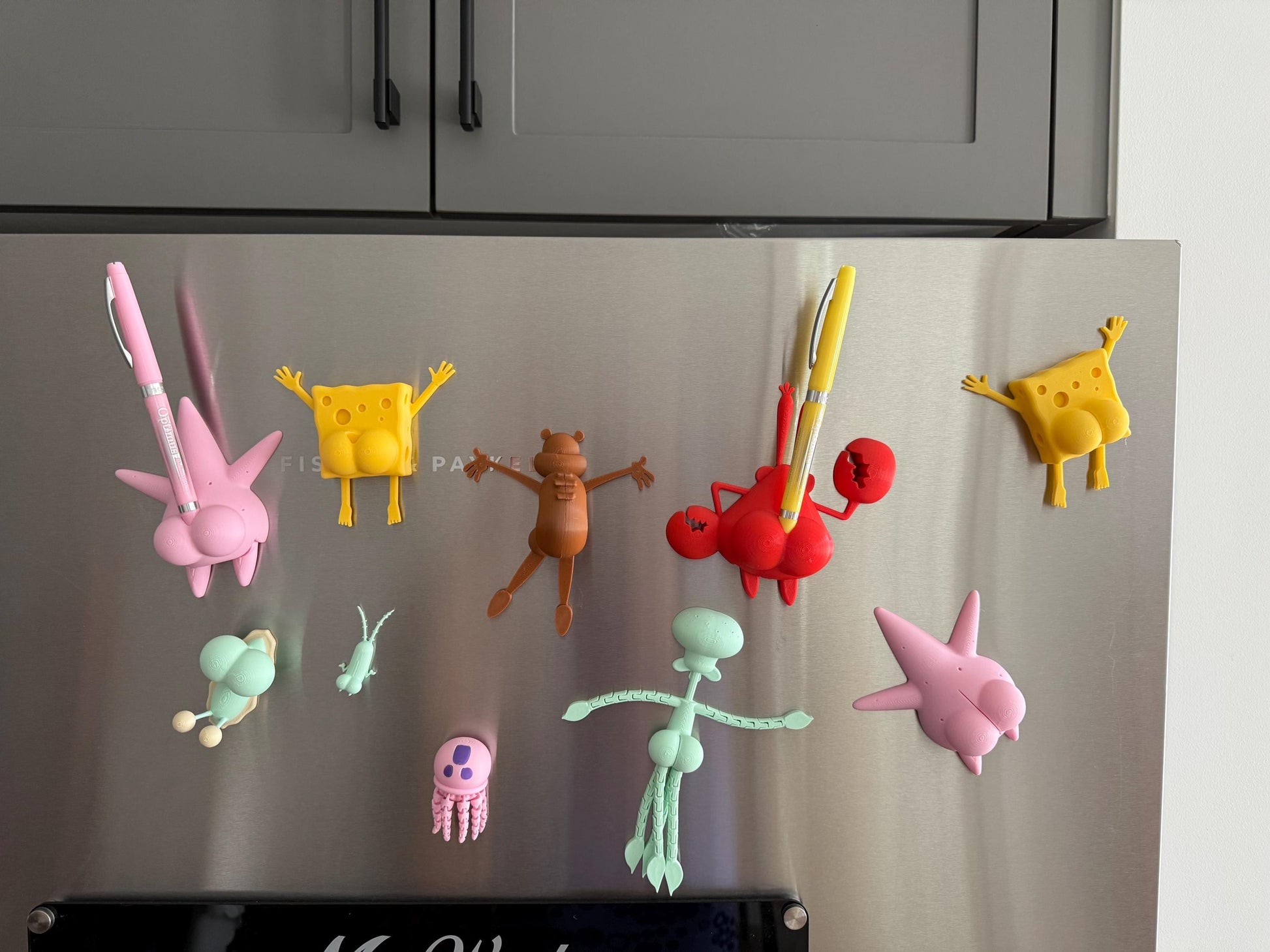 Sea Sponge and pals butt Funny 3D Printed Butt Magnets: Kawaii Fridge Decor