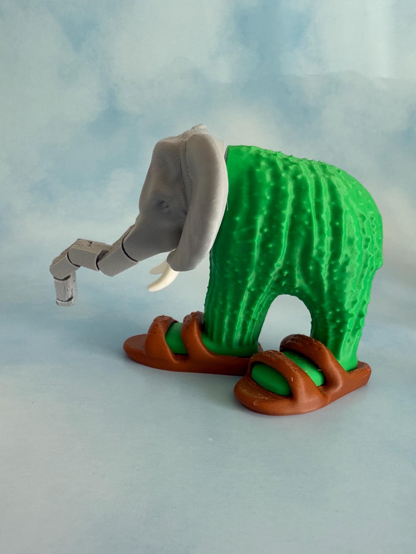 Lirili Larila 3D printed Figurine Viral Meme Elephant in Sandals Funny Desk Decor Unique Gift Kawaii Animal Toy Handmade Collectible TikTok