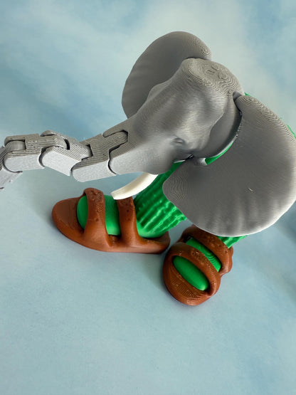 Lirili Larila 3D printed Figurine Viral Meme Elephant in Sandals Funny Desk Decor Unique Gift Kawaii Animal Toy Handmade Collectible TikTok