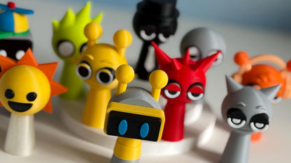 Sprunki 3D Printed figures: Incredibox Gamer Gifts for Party Favor Cake Topper birthday present Christmas and Keychains