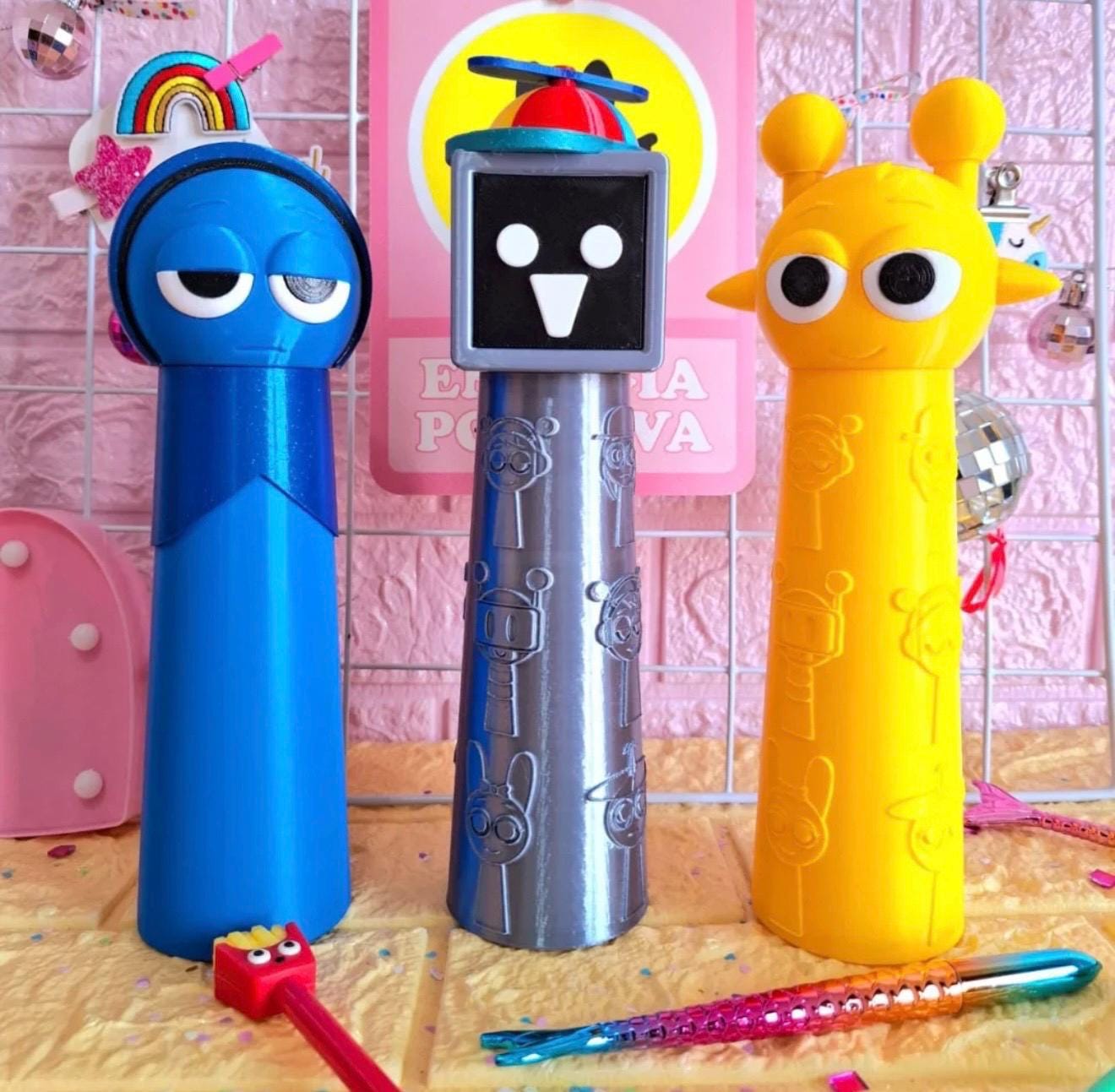 Custom Sprunki Pencil Case 3D Printed Colorful Storage Desk Organizer Cute School Supply Holder Gift for Gamers teens and Students Sprunkies