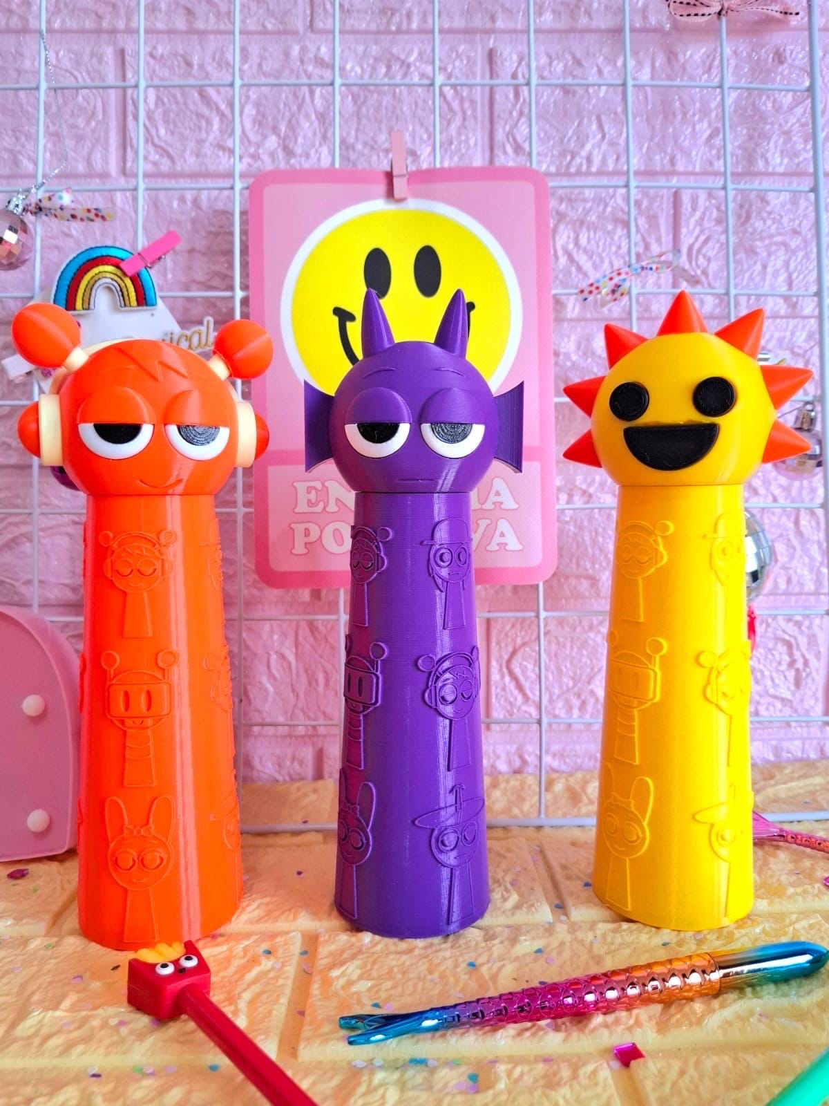 Custom Sprunki Pencil Case 3D Printed Colorful Storage Desk Organizer Cute School Supply Holder Gift for Gamers teens and Students Sprunkies