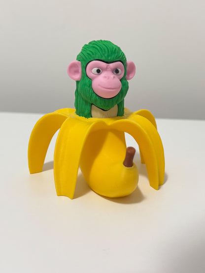 Chimpanzini Bananini – Funny 3D Printed Meme Figurine – Banana Monkey Toy Viral Brainrot TikTok Decor Weird Collectible 