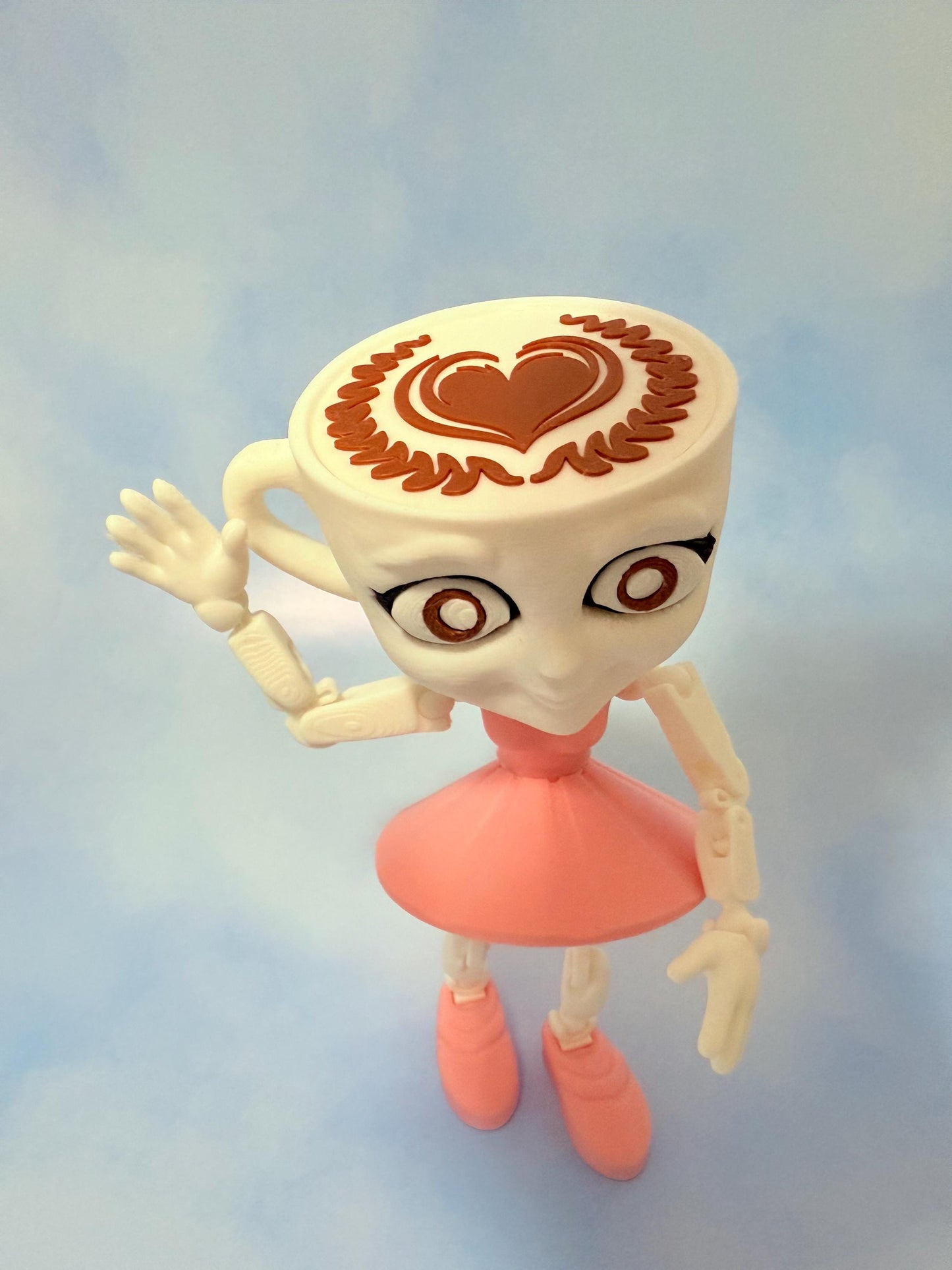 Cappuccina Ballerina 3D Printed figure Brainrot Italian memes Desk Toy coffee Cup Figurine Gift for  coffee lovers and Meme Tiktok Fans