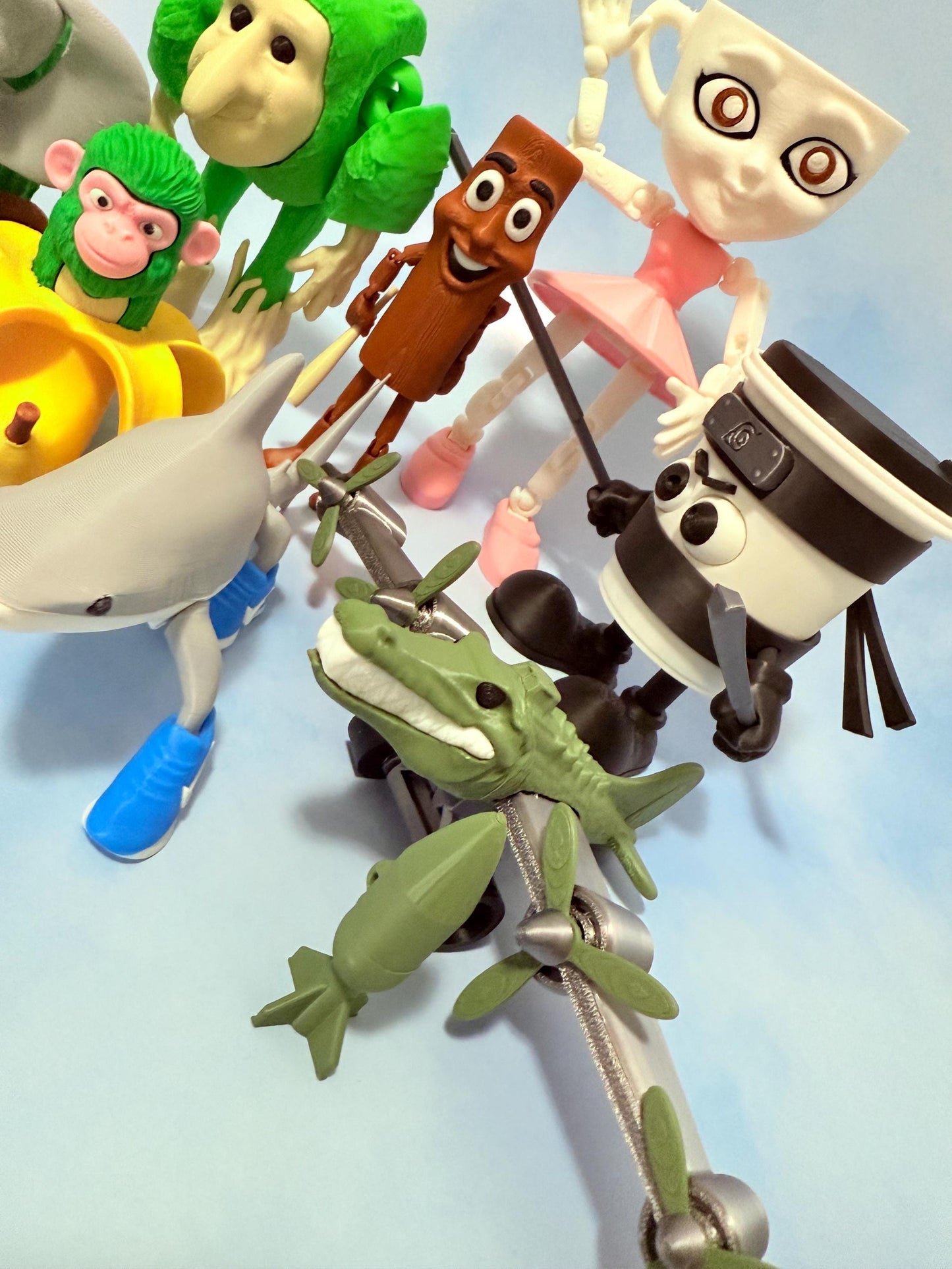 Italian brainrot meme Toys 3D Printed Viral Meme Figure TikTok Trend Collectible Funny Gift for Meme Tiktok Fans Brainrot tralalero toy