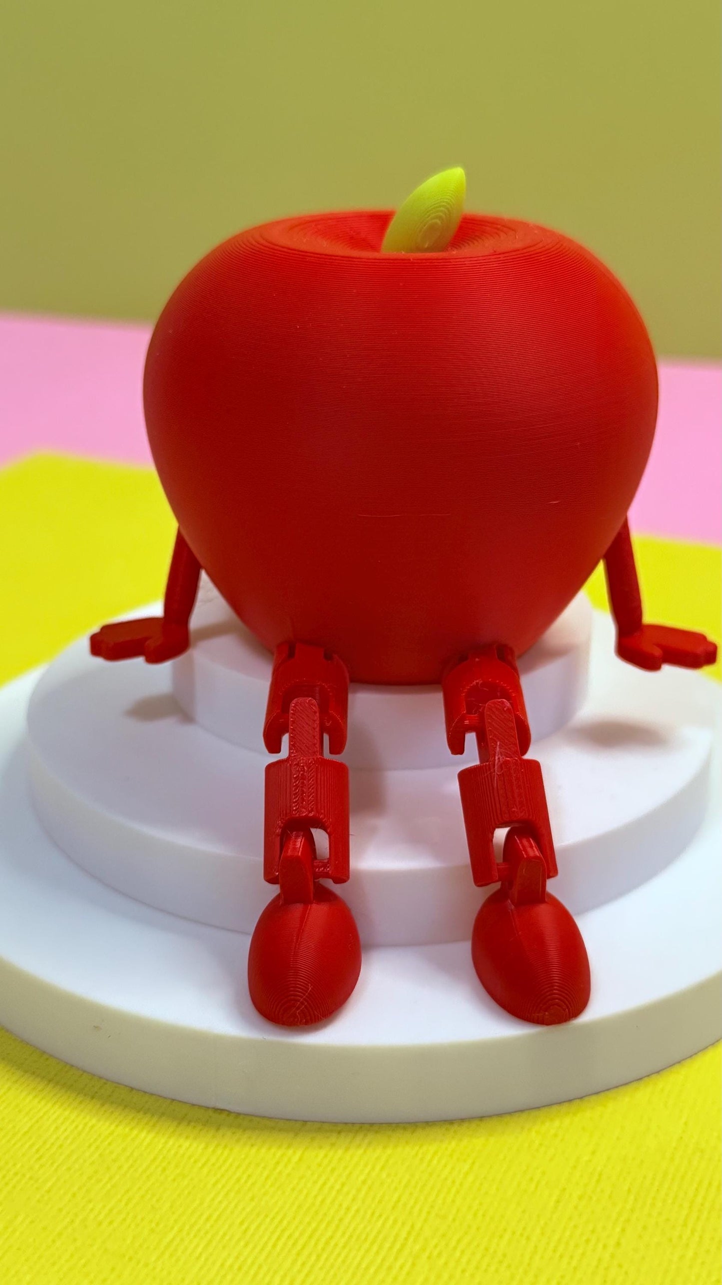 Apple Buddy Figurines 3d printed Cute Desk Decor Set Appreciation and Teachers cute Shelf Display Unique Gift for professors fidget toy