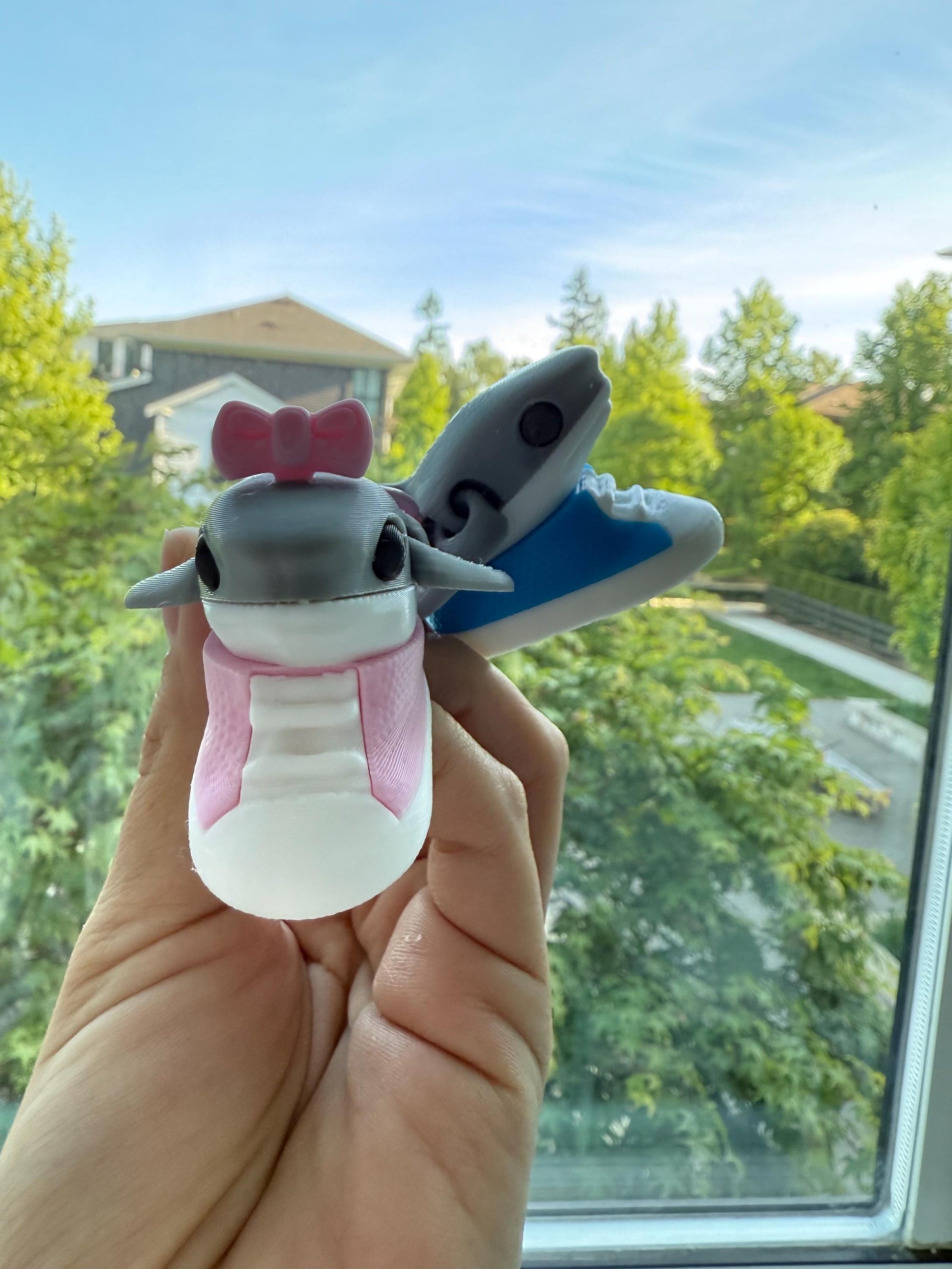 Mini Tralalero Tralala Keychain I Piccoli Brainrot Figurines Toy 3D Printed Viral Meme Figure TikTok Trend Collectible F