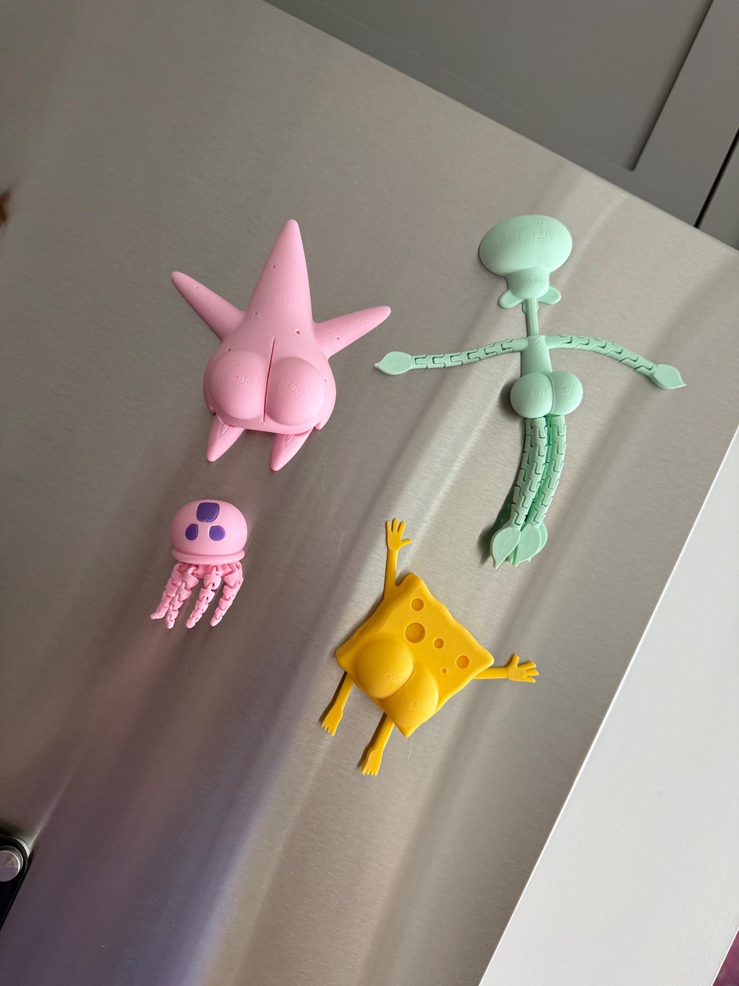 Sea Sponge and pals butt magnets set Funny 3D Printed Butt Magnets Hilarious Cartoon inspired Fridge Decor Meme Gift Anniversary Coworkers