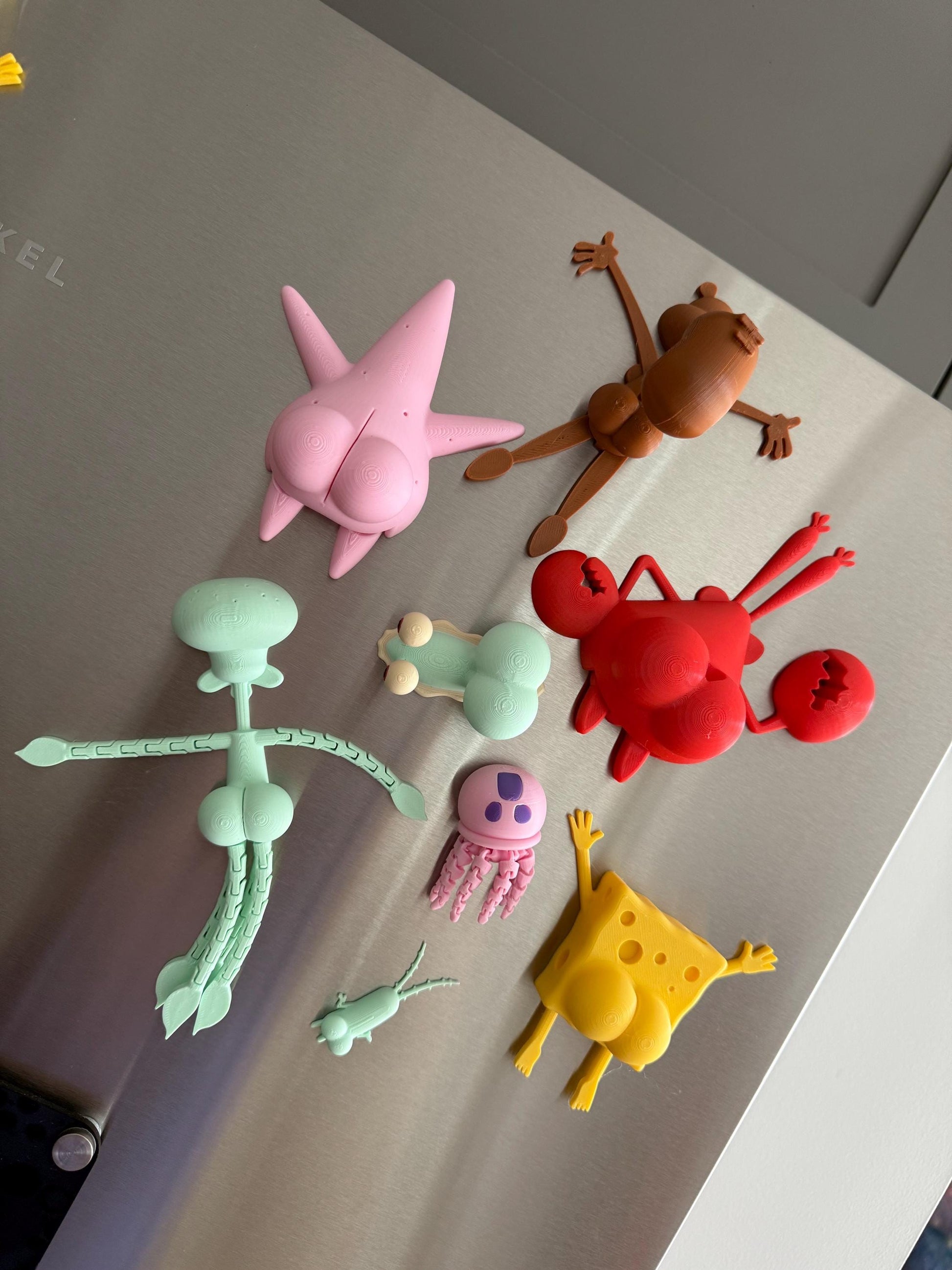Sea Sponge and pals butt magnets set Funny 3D Printed Butt Magnets Hilarious Cartoon inspired Fridge Decor Meme GAG gift