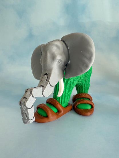 Lirili Larila 3D printed Figurine Viral Meme Elephant in Sandals Funny Desk Decor Unique Gift Kawaii Animal Toy Handmade
