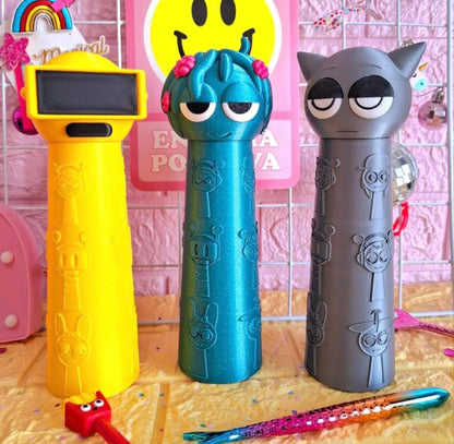 Custom Sprunki Pencil Case 3D Printed Colorful Storage Desk Organizer Cute School Supply Holder Gift for Gamers teens and Students Sprunkies