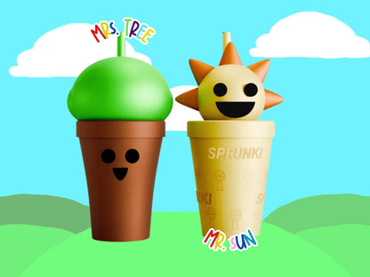 Custom Sprunki tumblers 3D Printed Colorful drinkware funny gifts Cute School Supply Gift for Gamers teens and Students Sprunkies art fan