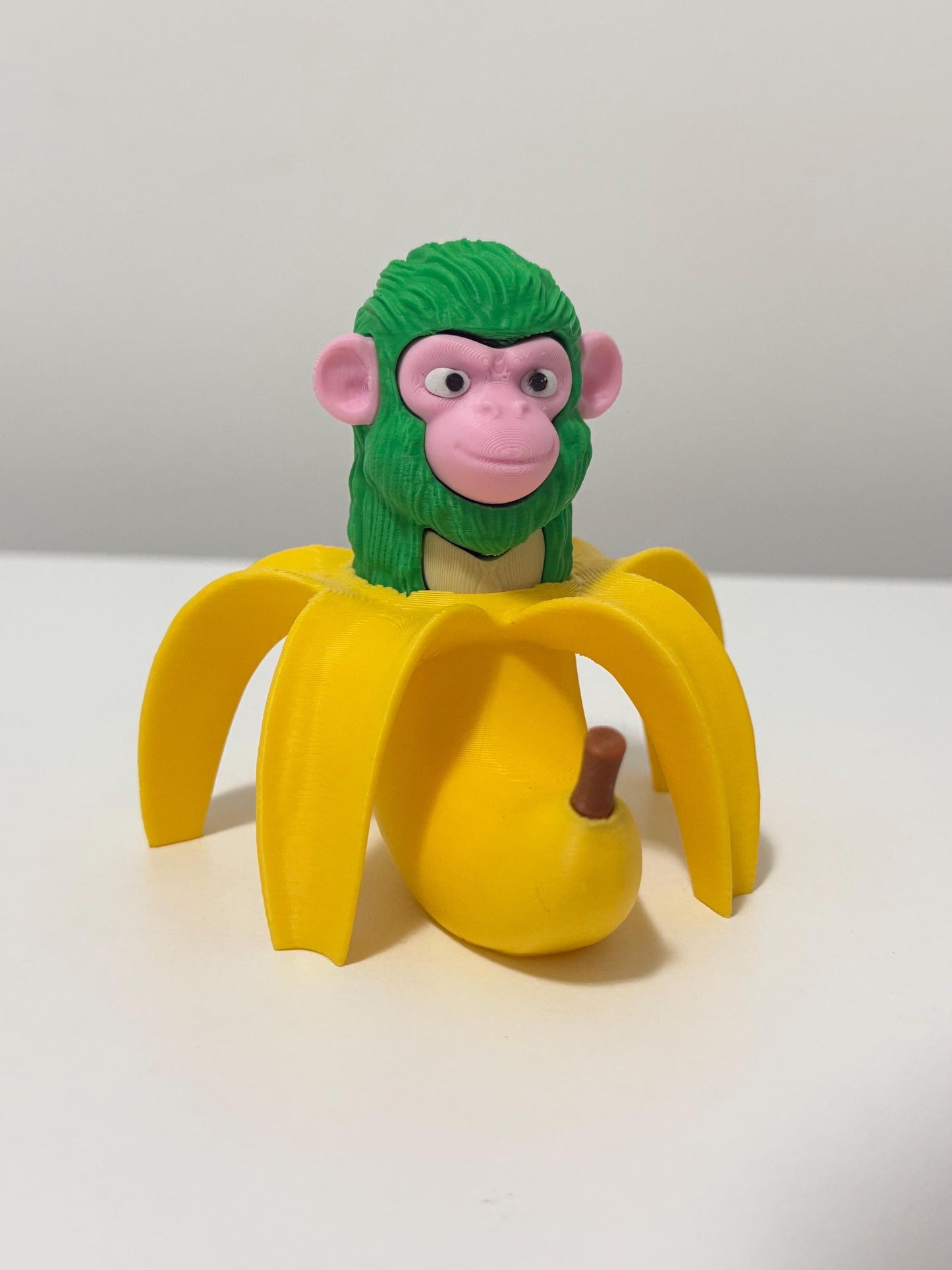 Chimpanzini Bananini – Funny 3D Printed Meme Figurine – Banana Monkey Toy Viral Brainrot TikTok Decor Weird Collectible Meme Figure TikTok