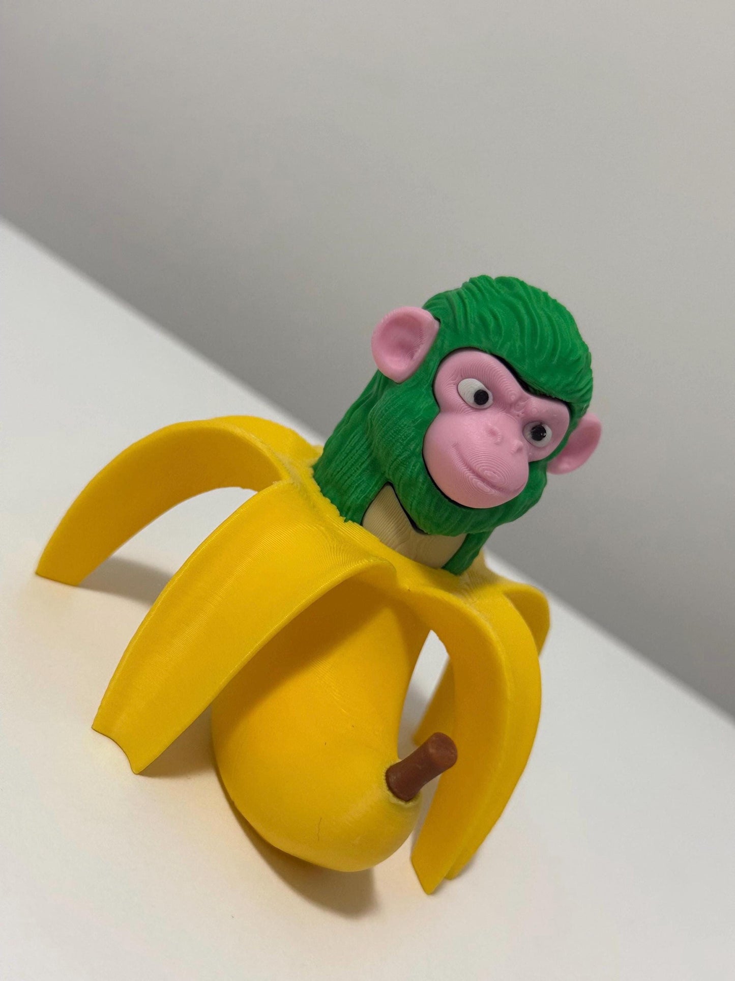 Chimpanzini Bananini – Funny 3D Printed Meme Figurine – Banana Monkey Toy Viral Brainrot TikTok Decor Weird Collectible Meme Figure TikTok