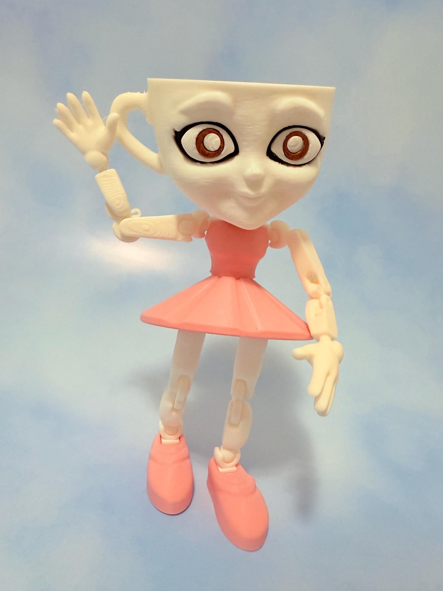 Cappuccina Ballerina 3D Printed figure Brainrot Italian memes Desk Toy coffee Cup Figurine Gift for  coffee lovers and Meme Tiktok Fans