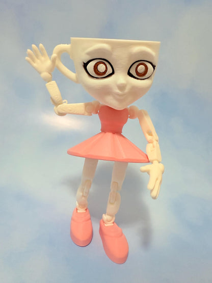 Cappuccina Ballerina 3D Printed figure Brainrot Italian memes Desk Toy coffee Cup Figurine Gift for  coffee lovers and Meme Tiktok Fans