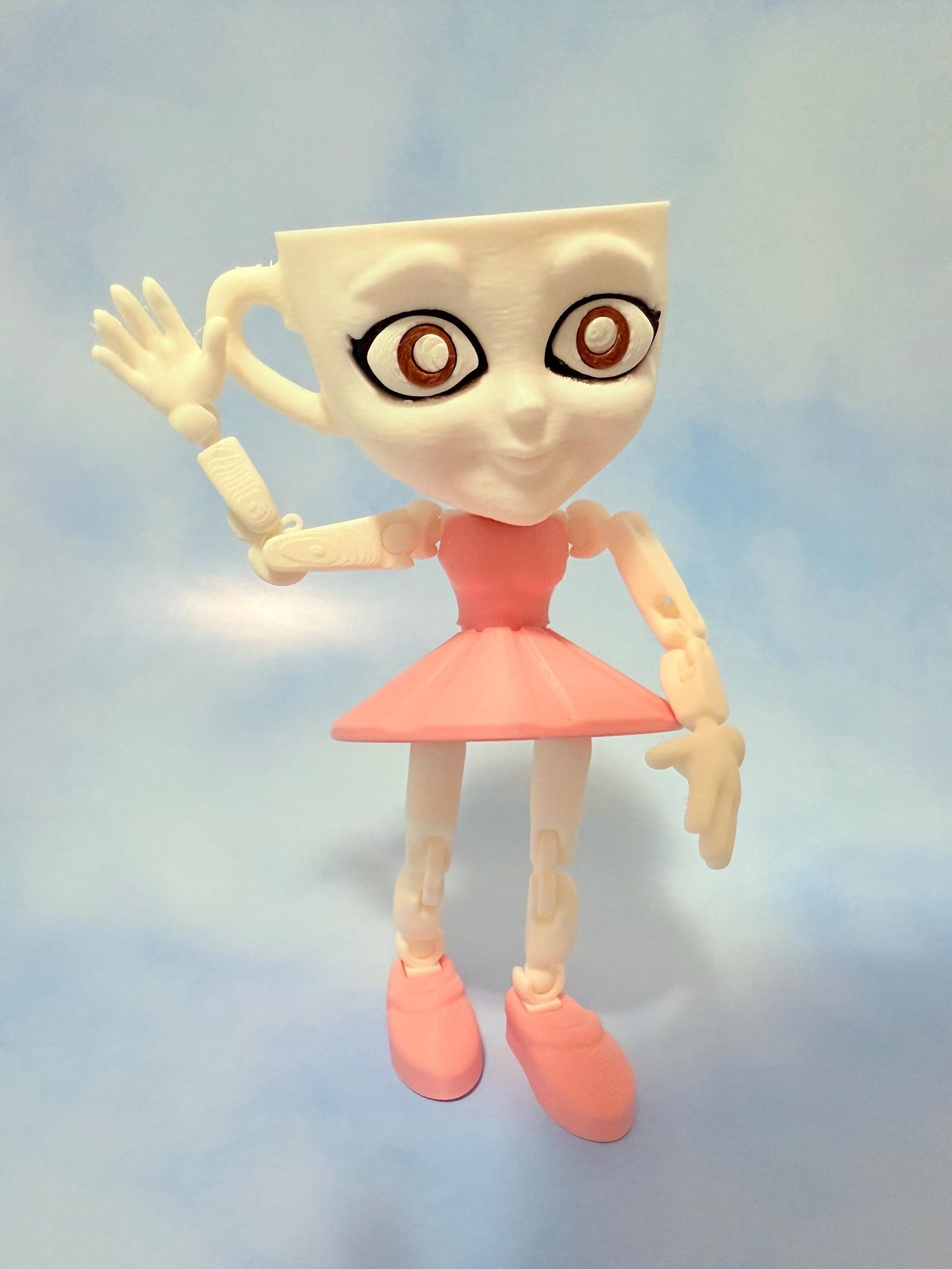 Cappuccina Ballerina 3D Printed figure Brainrot Italian memes Desk Toy coffee Cup Figurine Gift for  coffee lovers and Meme Tiktok Fans
