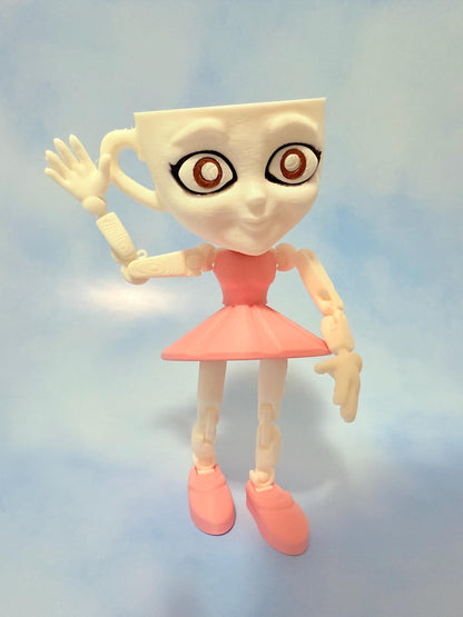 Cappuccina Ballerina 3D Printed figure Brainrot Italian memes Desk Toy coffee Cup Figurine Gift for  coffee lovers and Meme Tiktok Fans