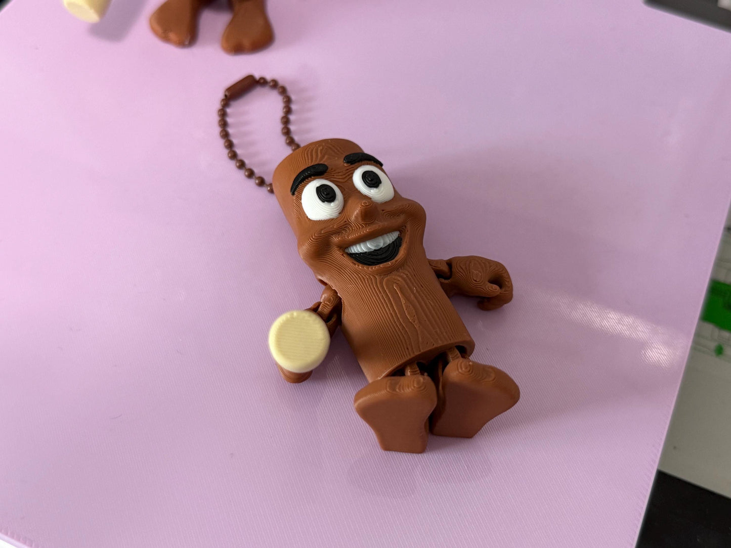 Mini Tung Tung Tung Sahur Keychain I Piccoli Brainrot Figurines Toy 3D Printed Viral Meme Figure TikTok Trend Collectible Funny Gift GAG