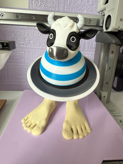Vaca Saturno Saturnita Toy Funny gift cow Figure Viral TikTok Trend Collectible Desktop Gift for Meme Lovers Gen Z gift Italian Brainrot