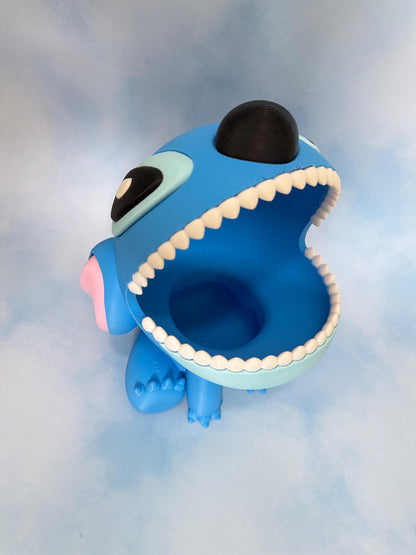 Blue monster Popcorn Bowl 3D printed: Funny Movie Night Snack Holder Cute Kitchen Decor Gift