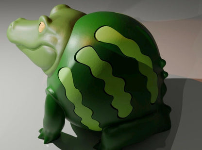 Glorbo Frutto Drillo Meme Figure Funny 3D Printed Italian Brainrot Collectible Toy Viral TikTok Frog Crocodile Fruit Figurine