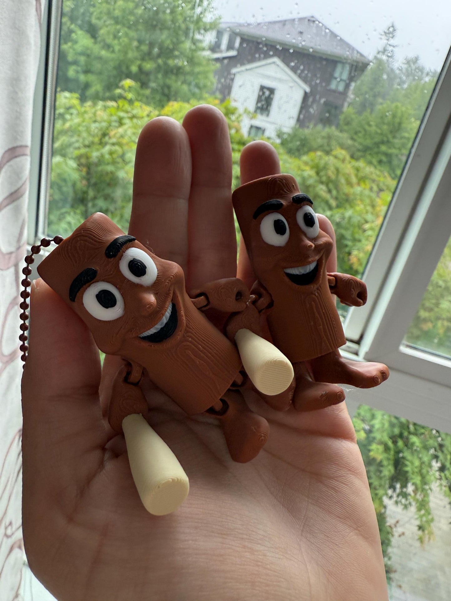 Mini Tung Tung Tung Sahur Keychain I Piccoli Brainrot Figurines Toy 3D Printed Viral Meme Figure TikTok Trend Collectible Funny Gift GAG